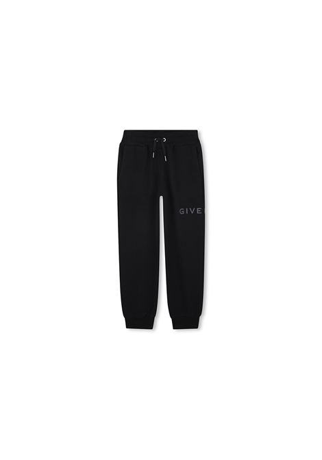 Joggers Neri Con Logo Sulla Gamba GIVENCHY KIDS | H3069009B